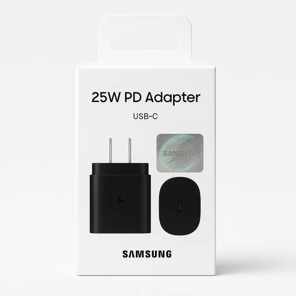 Cargador Celular Carga Rápida 25w Para Samsung Usb Tipo-c Negro