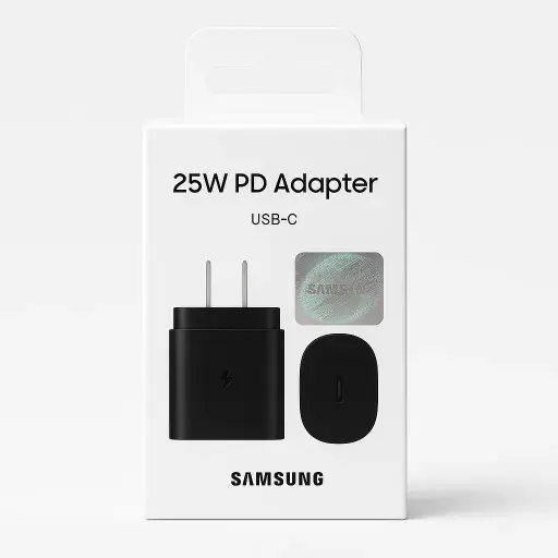 Cargador Celular Carga Rápida 25w Para Samsung Usb Tipo-c Negro
