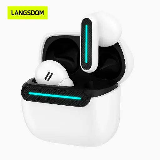 🎧 Auriculares Bluetooth Gamer con Luz LED Azul – Langsdom Delta 